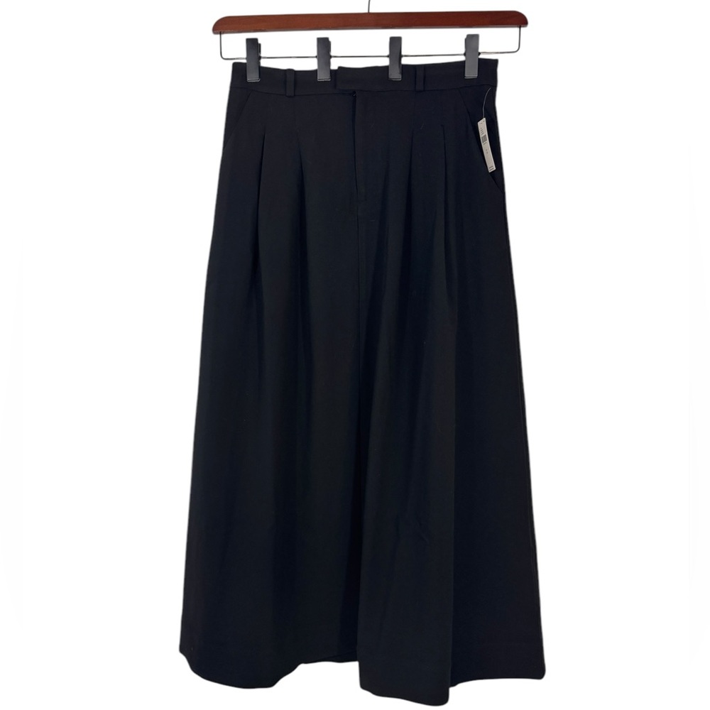 Anthropologie Maeve Avery Black Pleated Maxi Skirt 14 NWT runs a bit small - Picture 4 of 9